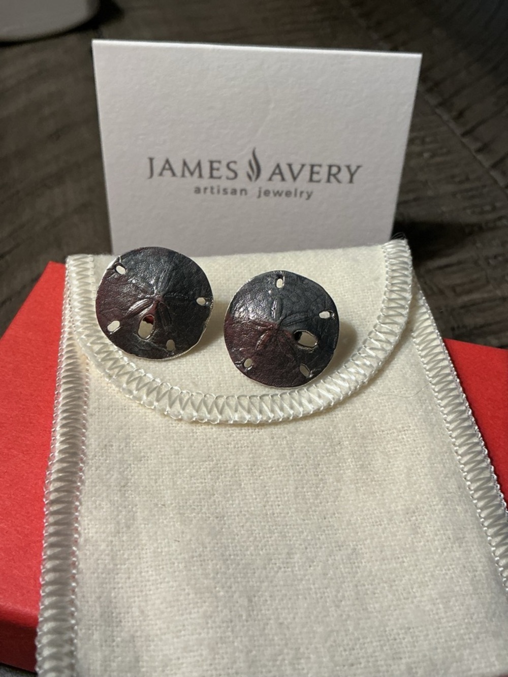 James Avery Sand Dollar Stud Earrings – Sterling Silver Coastal Classic